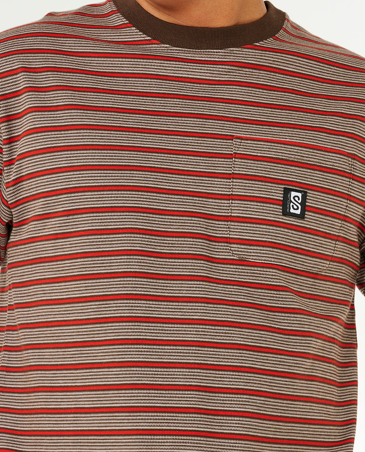 Ripcurl Search Strip T Shirt - Coffee