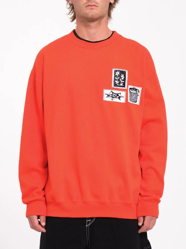 Volcom Keutchi Crew - Bright Red
