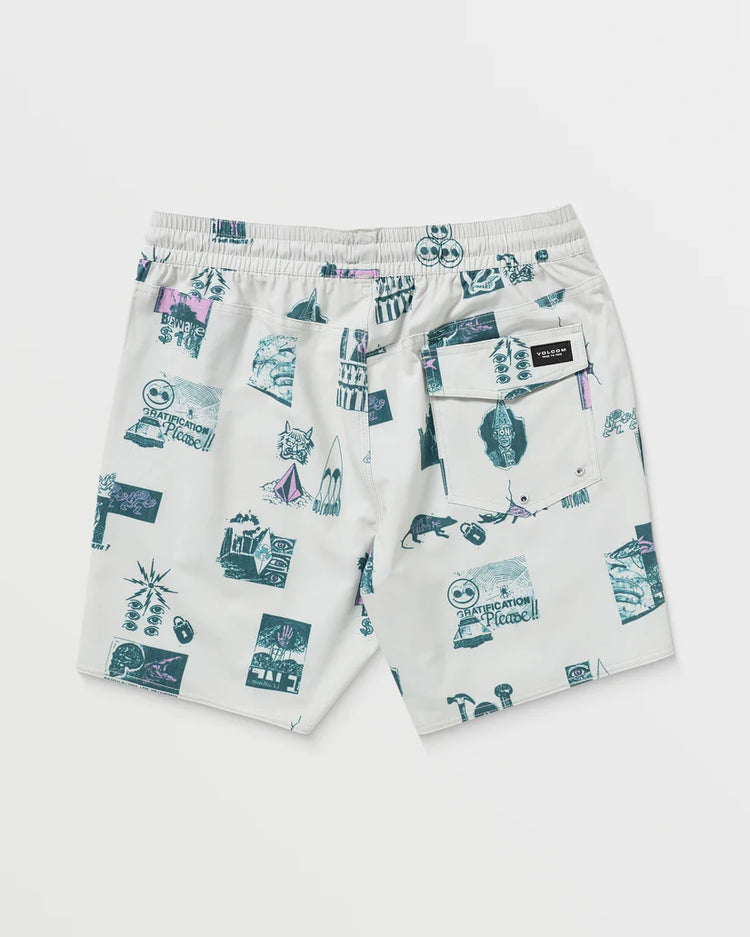 Volcom Stone Psyche Cotton 17" Boardshorts - Stone