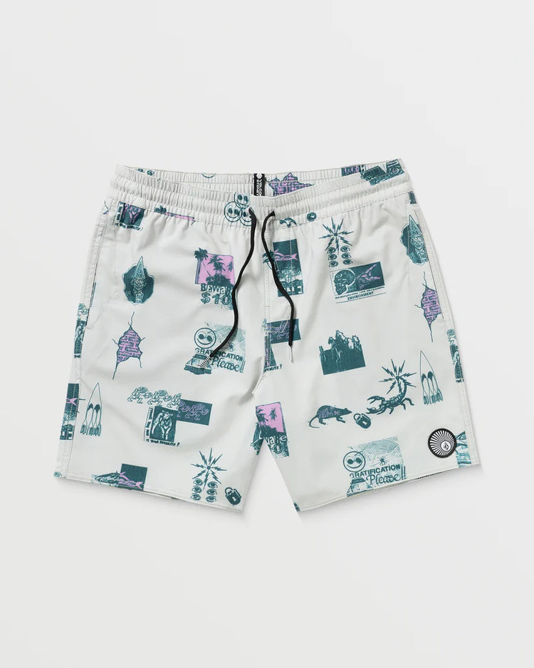 Volcom Stone Psyche Cotton 17" Boardshorts - Stone