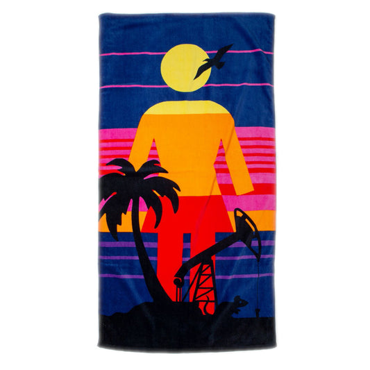 Girl 'Rat Beach' Beach Towel