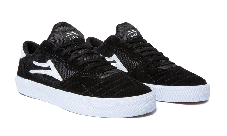 Lakai Cambridge Skate Shoes - Black/White Suede
