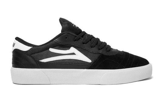 Lakai Cambridge Skate Shoes - Black/White Suede