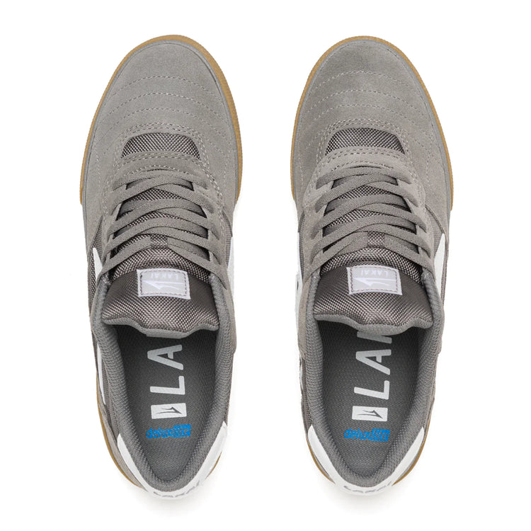 Lakai Cambridge Skate Shoes - Light Grey/Gum Suede