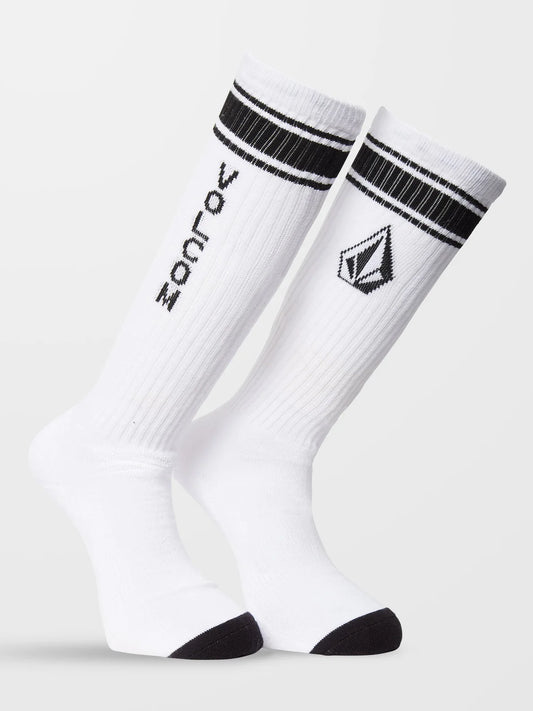 Volcom High Stripe Socks - White