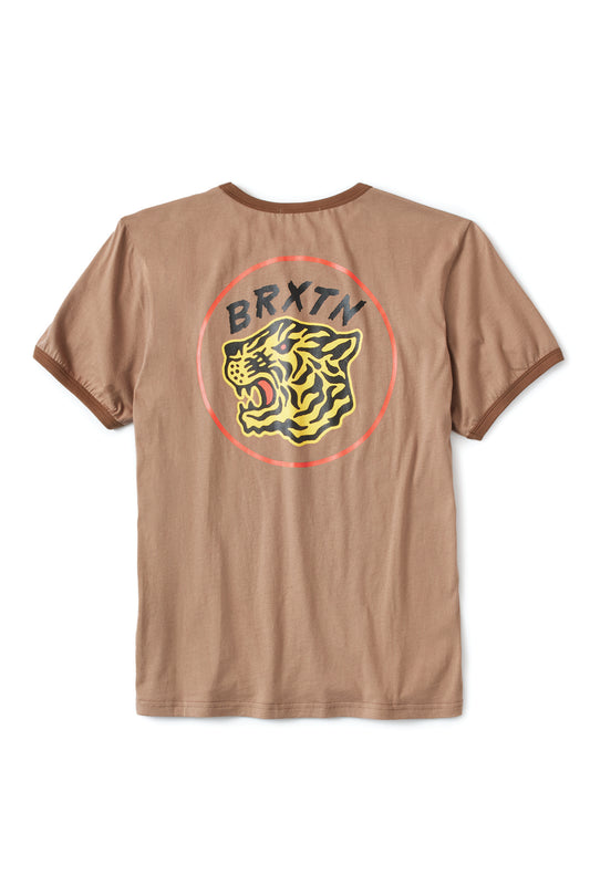 Brixton Kit Ringer T Shirt- Vintage