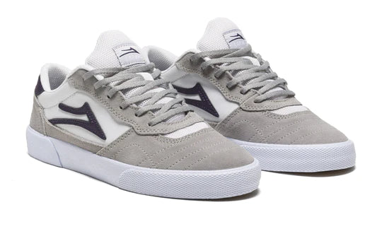 Lakai Cambridge Skate Shoes - Light Grey/White