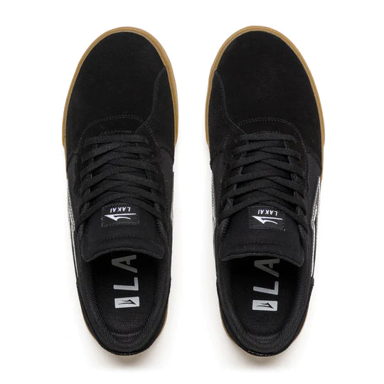 Lakai Cardiff Skate Shoes - Black/Gum