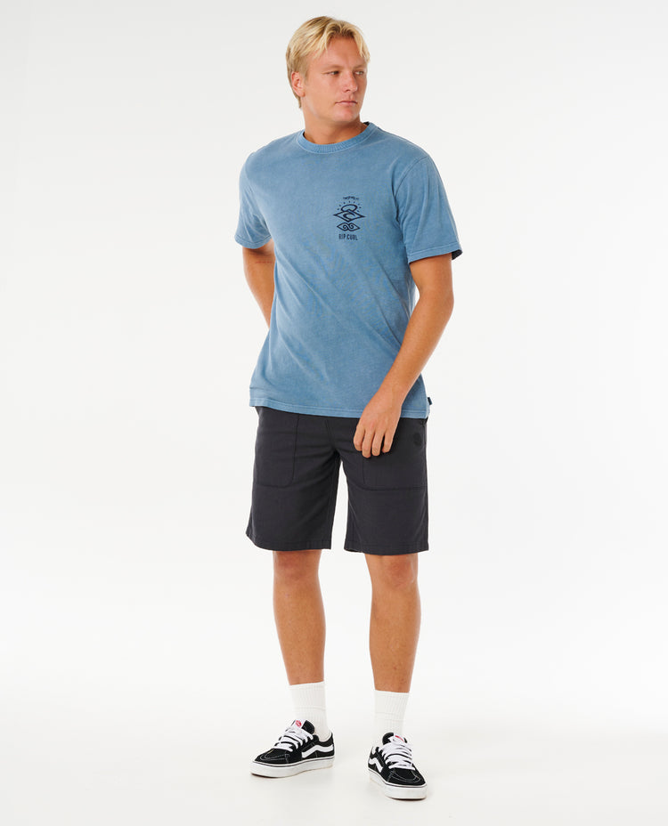 Ripcurl Search Icon T Shirt - Bluefin