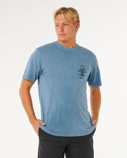 Ripcurl Search Icon T Shirt - Bluefin