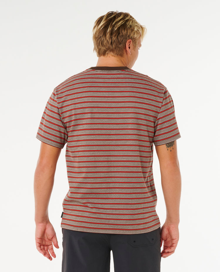 Ripcurl Search Strip T Shirt - Coffee