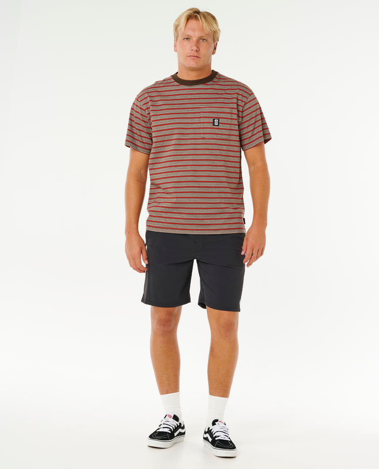 Ripcurl Search Strip T Shirt - Coffee