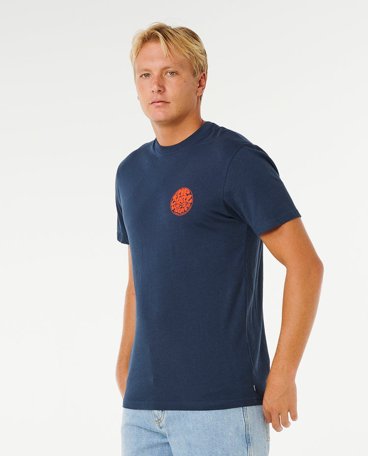 Ripcurl Wettie Icon T Shirt - Dark Navy