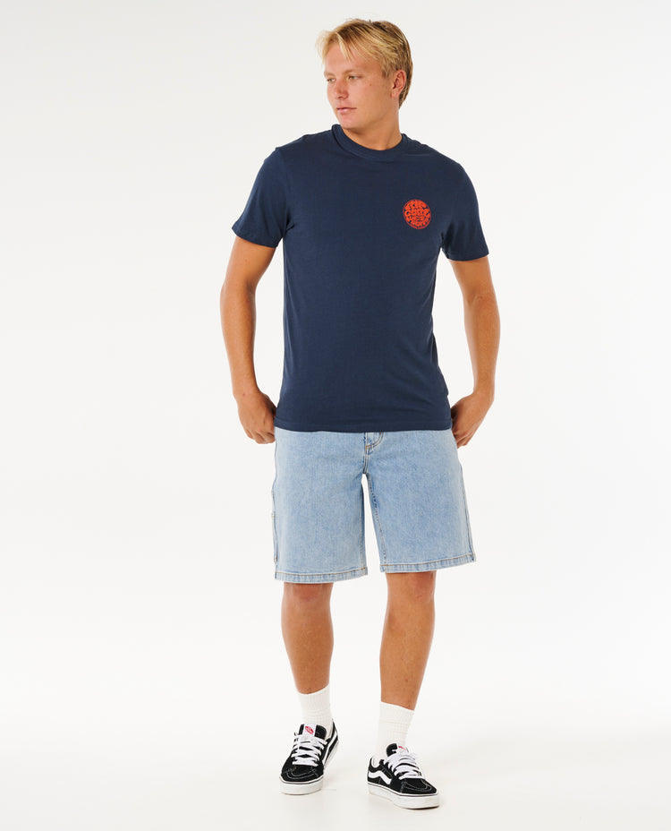 Ripcurl Wettie Icon T Shirt - Dark Navy