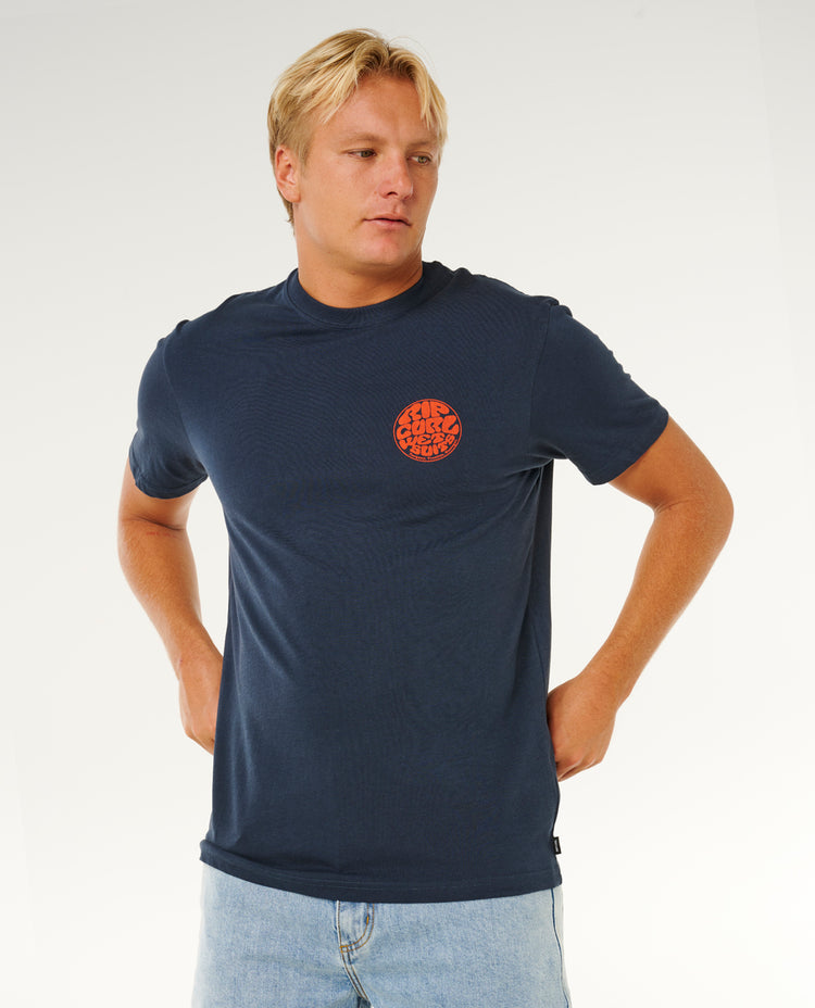 Ripcurl Wettie Icon T Shirt - Dark Navy
