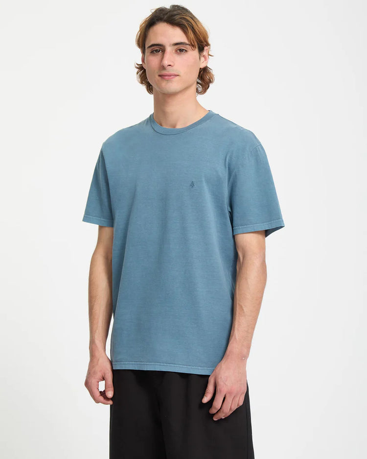 Volcom Solid Stone T Shirt - Blue Wash
