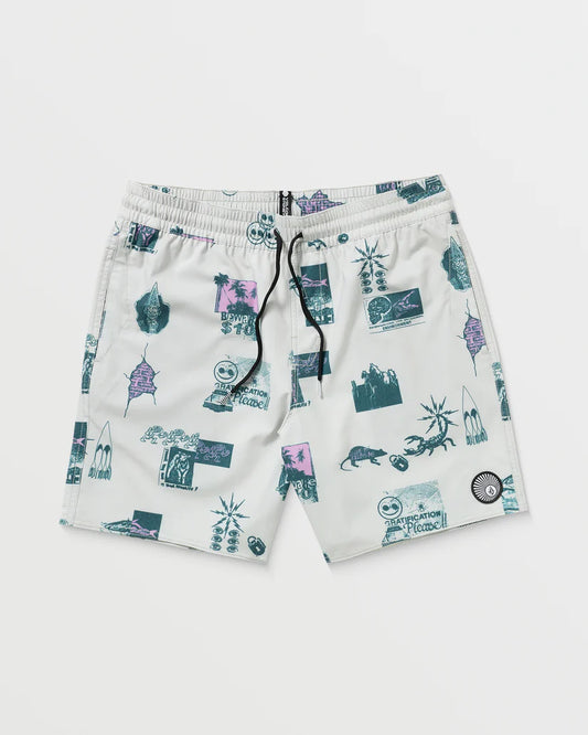 Volcom Stone Psyche Cotton 17" Boardshorts - Stone