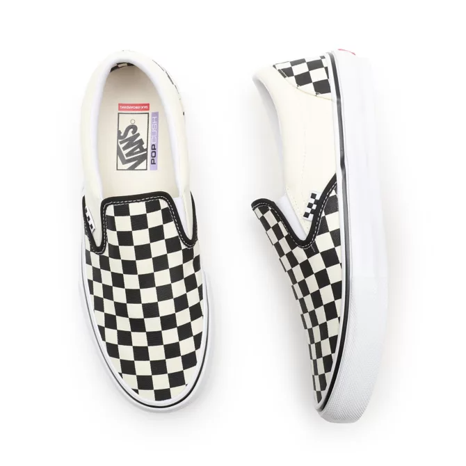 Vans slip on on sale checkerboard skate shoe