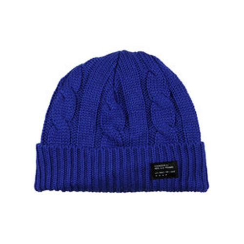 Fourstar Cable Knit Fold Beanie - Royal