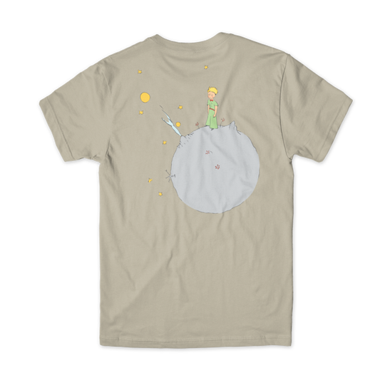 Girl Little Prince Planet T Shirt - Sand