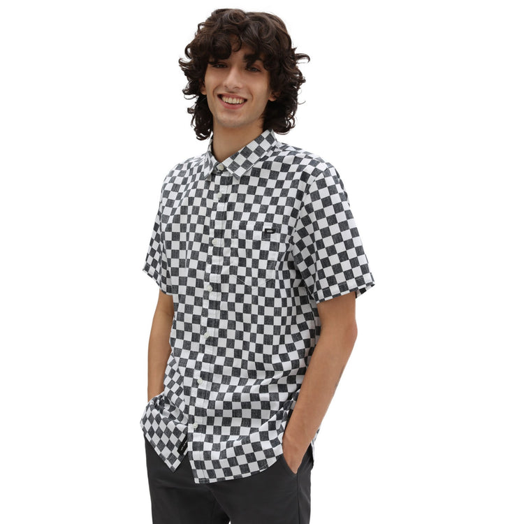 White checkered vans store shirt