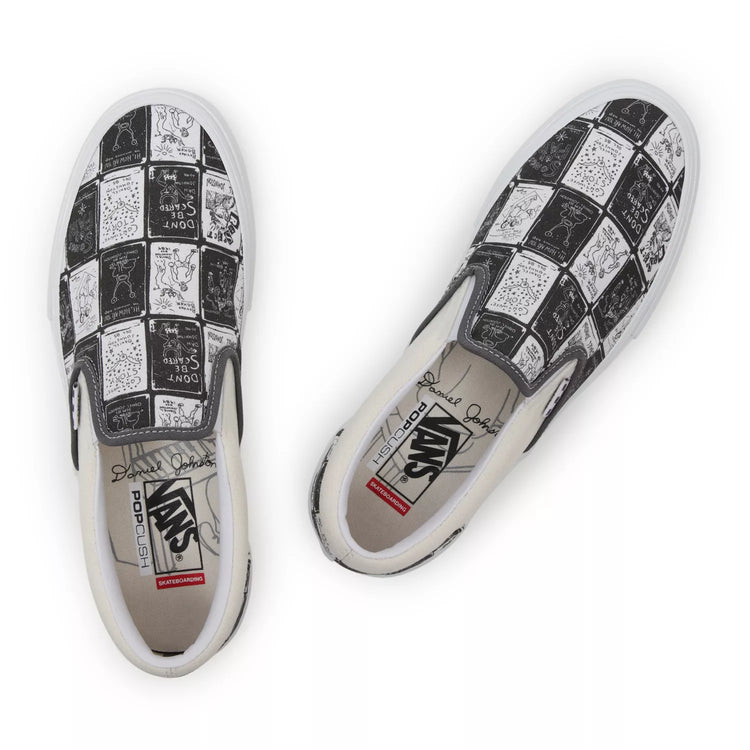 Vans Daniel Johnston Skate Slip On Shoes - Raven