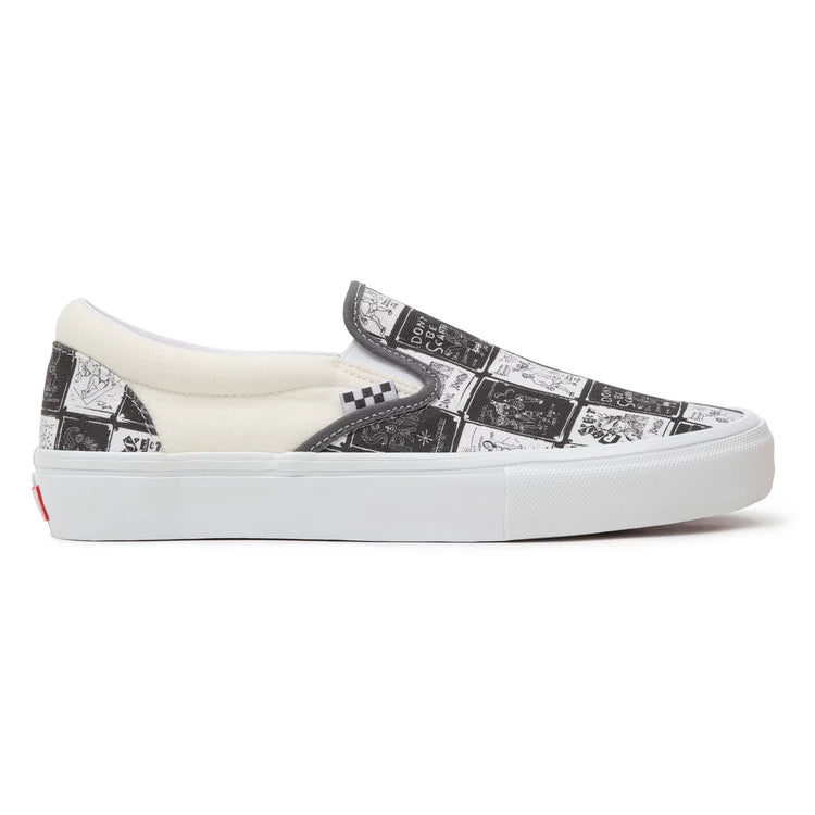 Vans Daniel Johnston Skate Slip On Shoes - Raven