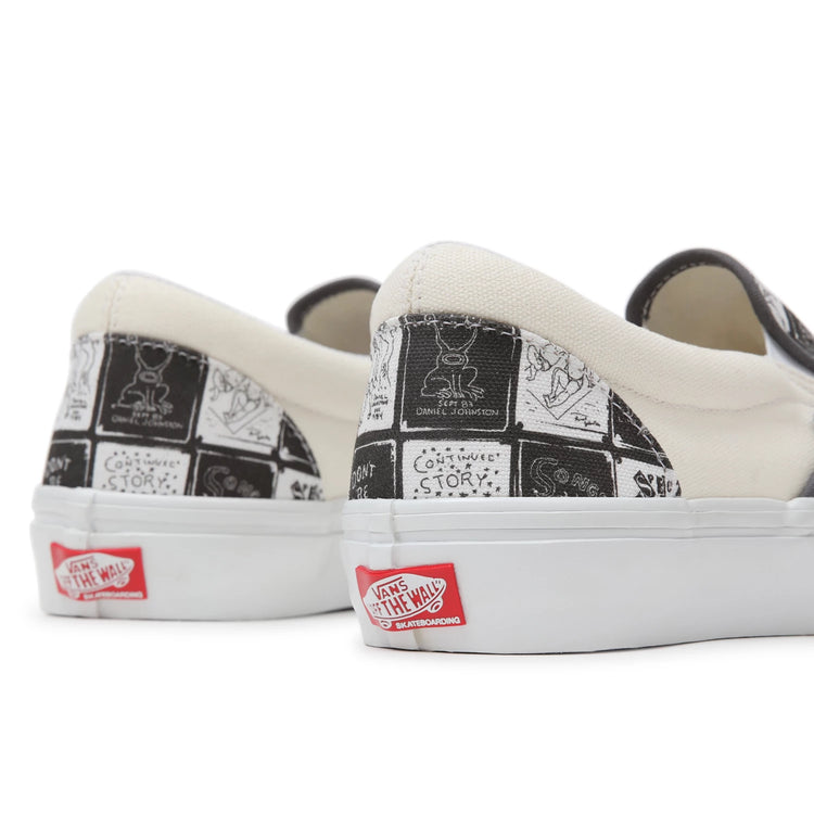 Vans Daniel Johnston Skate Slip On Shoes - Raven