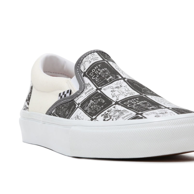 Vans Daniel Johnston Skate Slip On Shoes - Raven