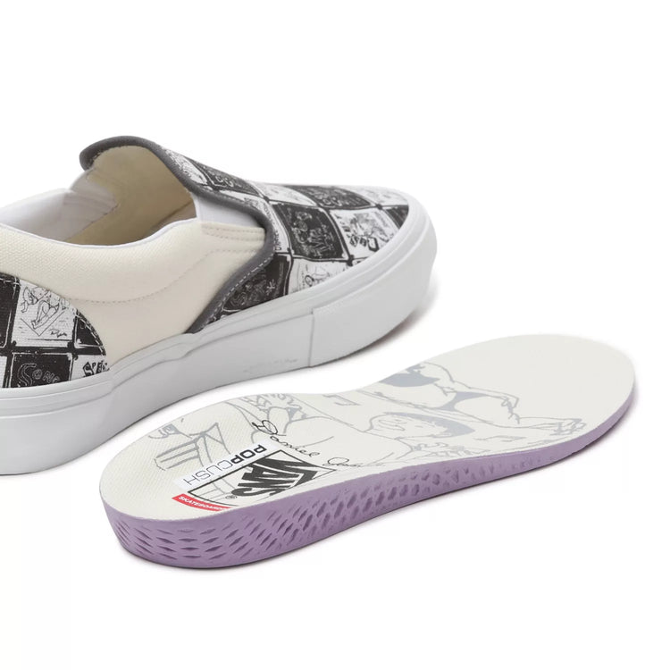 Vans Daniel Johnston Skate Slip On Shoes - Raven