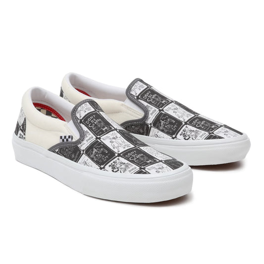 Vans Daniel Johnston Skate Slip On Shoes - Raven