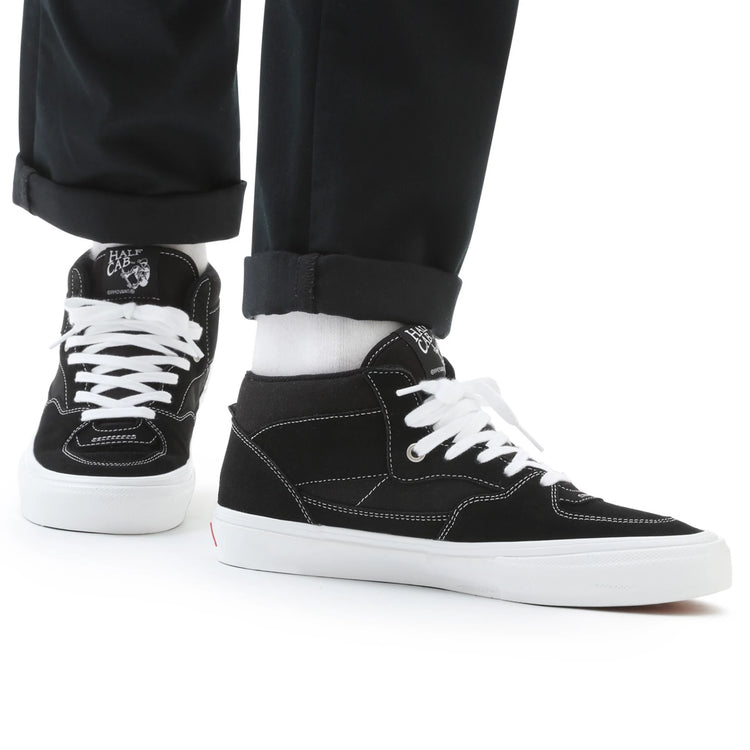 Vans Skate Half Cab Skate Shoes - Black/White