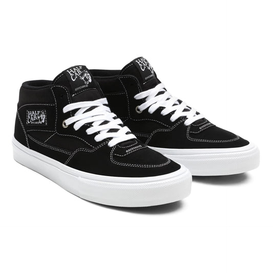 Vans Skate Half Cab Skate Shoes - Black/White