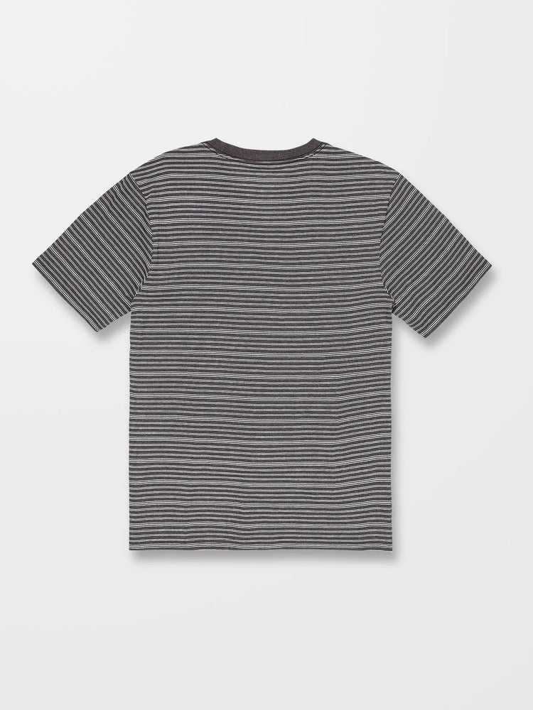 Volcom Stone Static Stripe T Shirt - Black